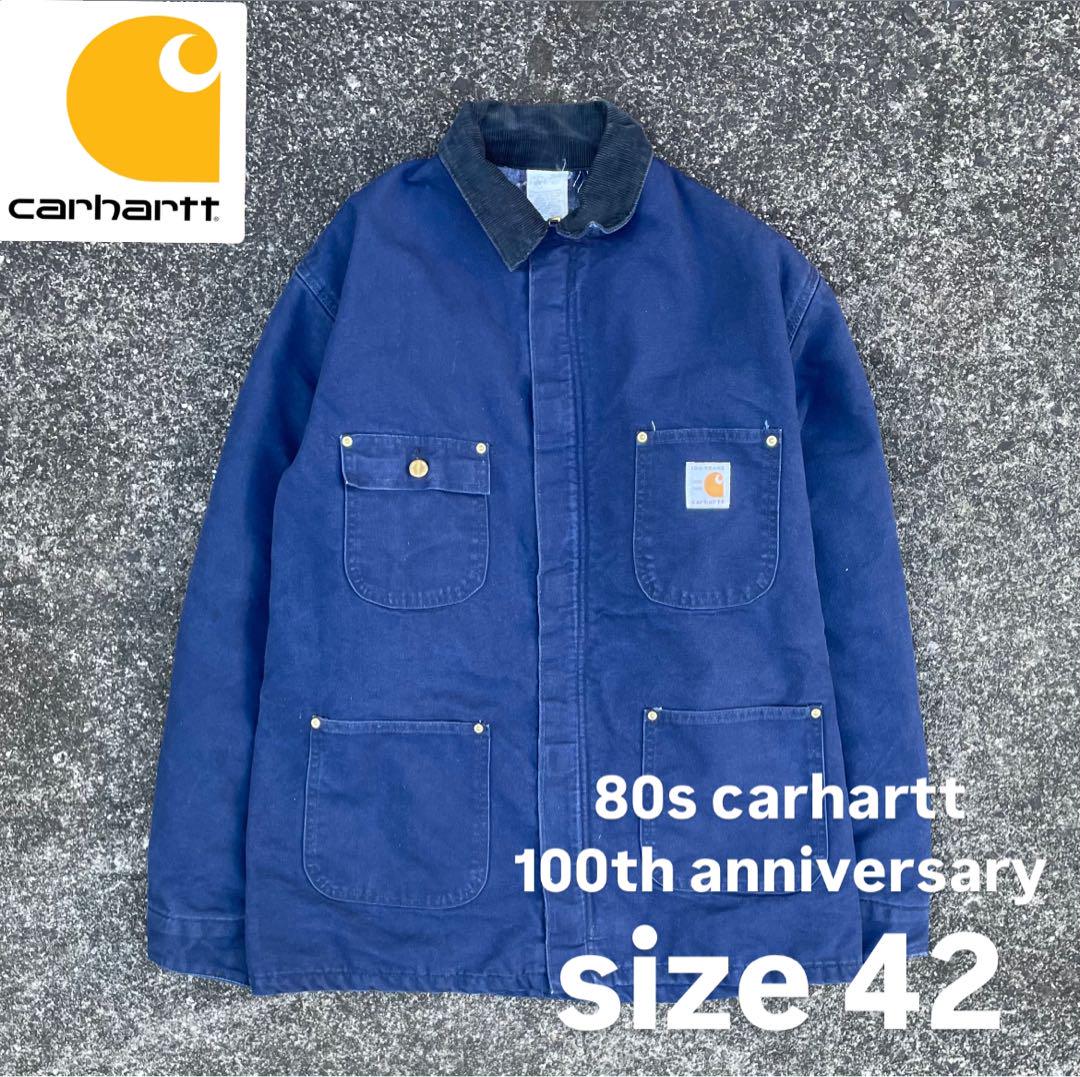 80s carhartt ミシガンチョアコート フルジップタイプ ネイビー 美品 80s carhartt ミシガンチョアコート フルジップタイプ ネイビー 美品