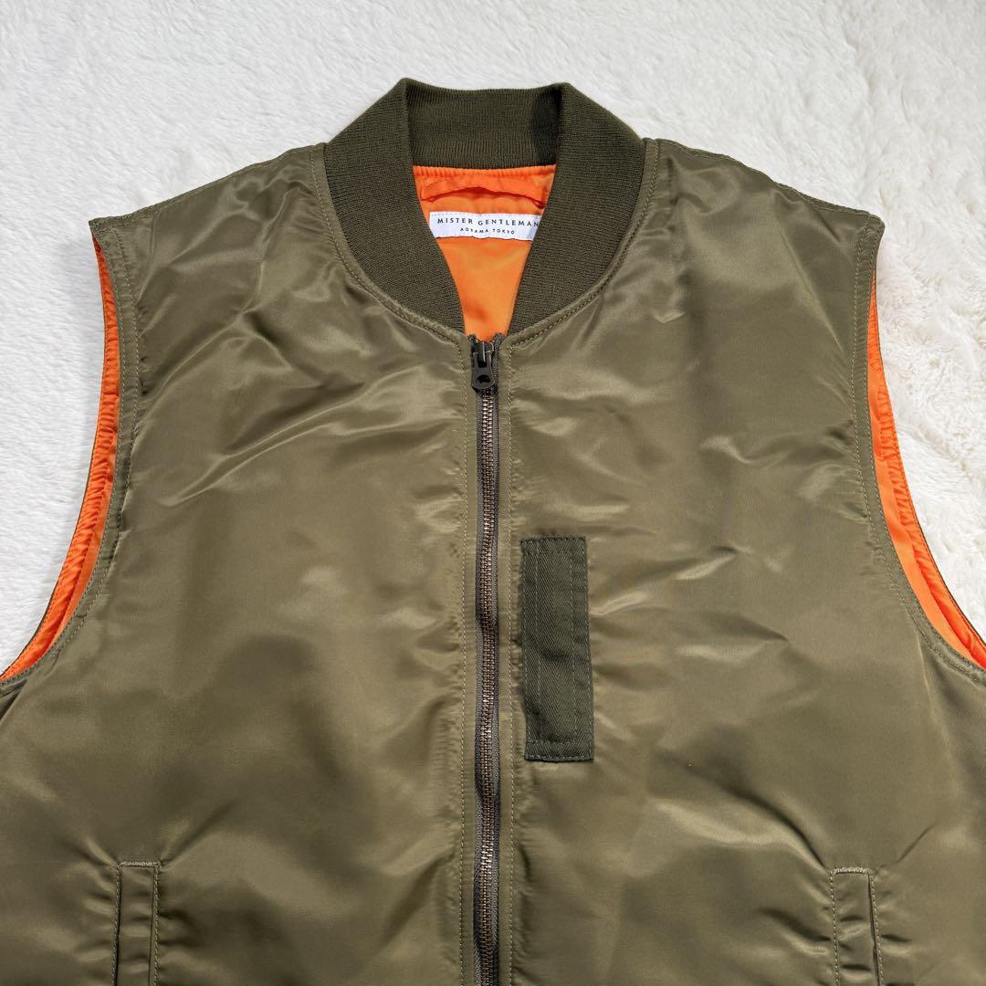 美品】ミスタージェントルマン LONG MA-1 VEST ロング XL メンズ