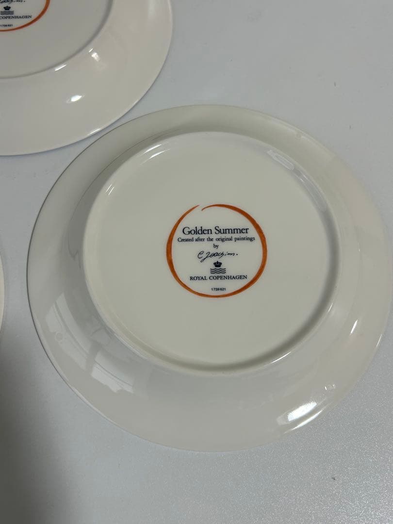 ロイヤルコペンハーゲン ゴールデンサマープレート4枚セット　廃盤品
