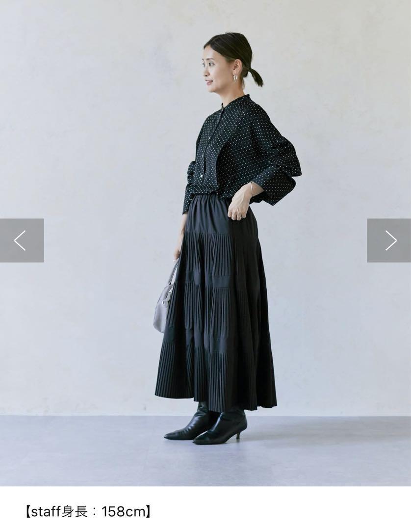 新品タグ付き BEARDSLEY ビアズリー プリーツティアードスカート