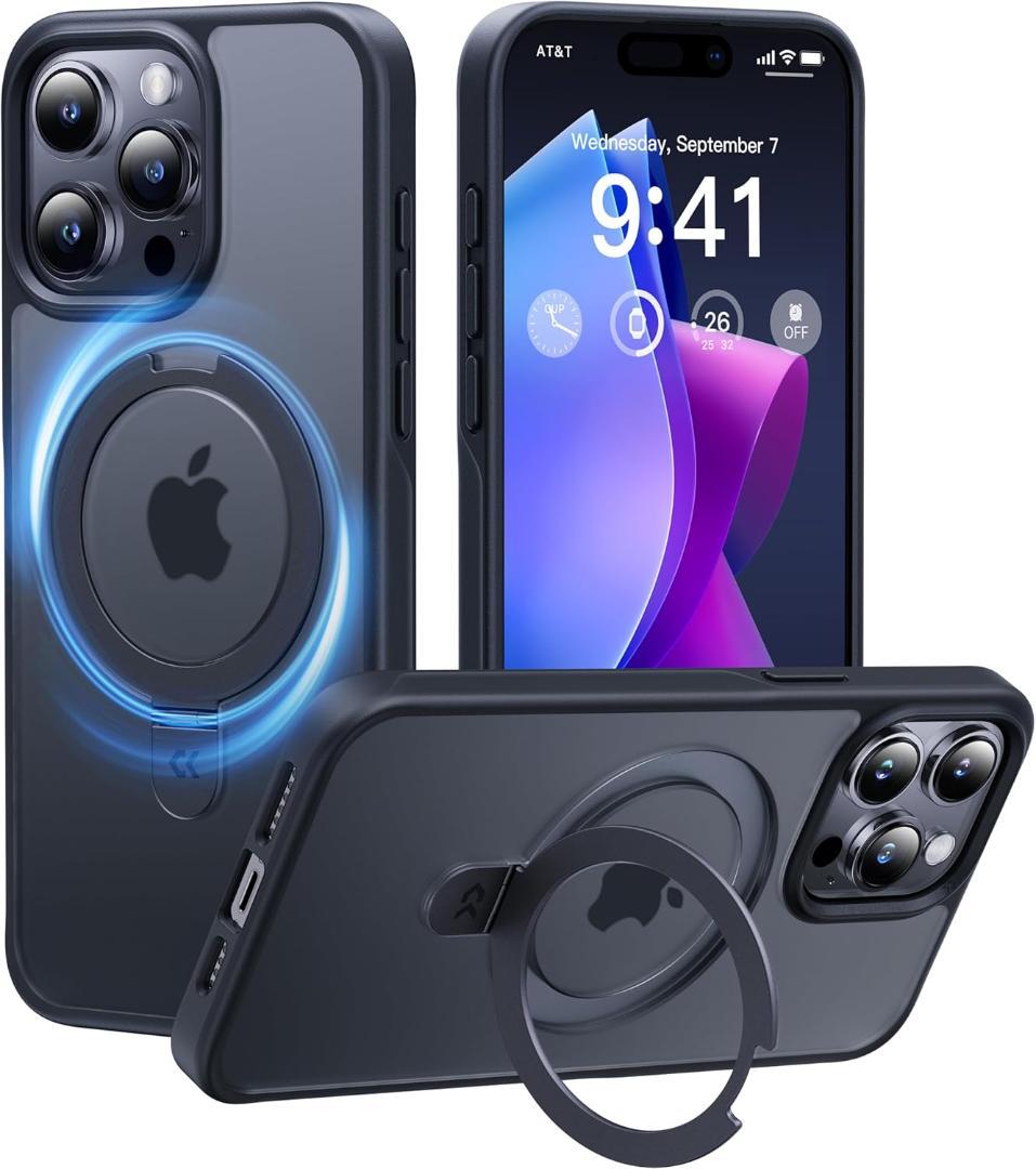CASEKOO iPhone 15 Pro 用 ケース ブラック