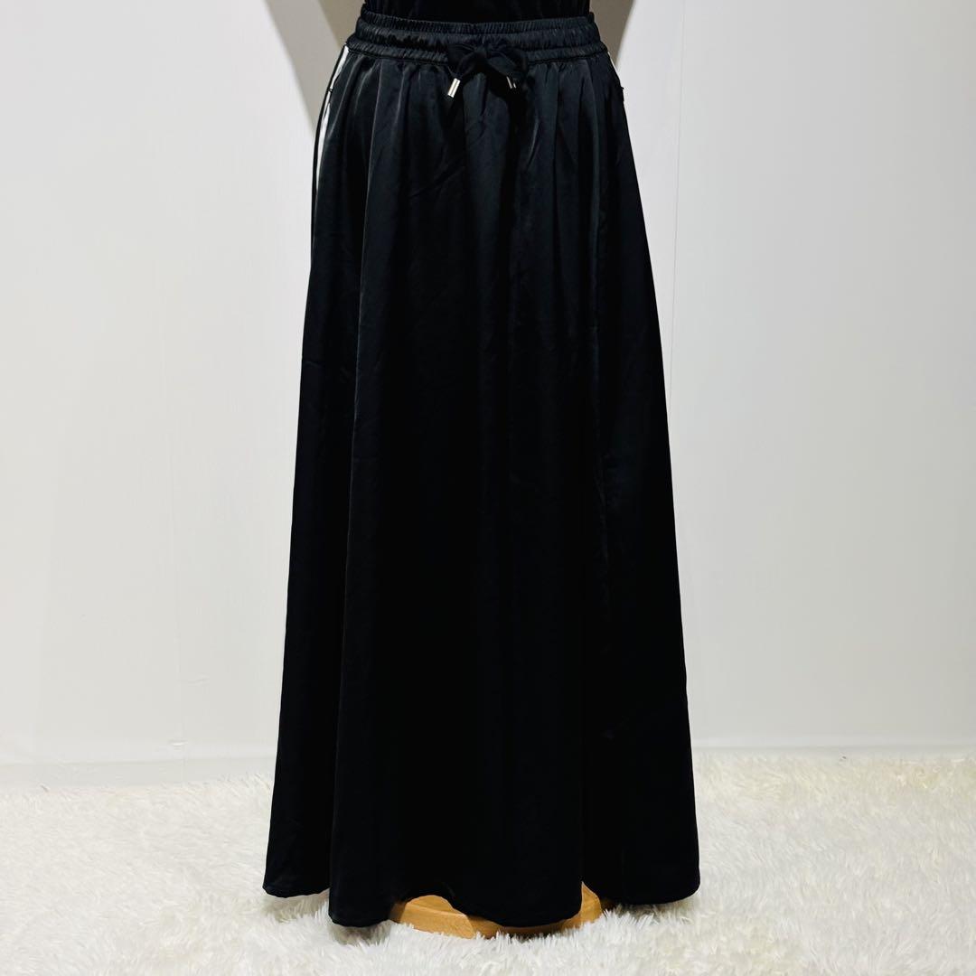 【美品】アディダス ロングスカート　サテン　XL