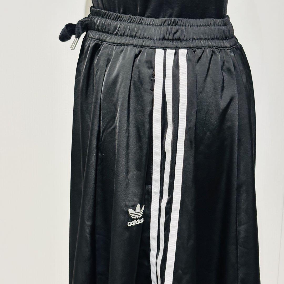 【美品】アディダス ロングスカート　サテン　XL