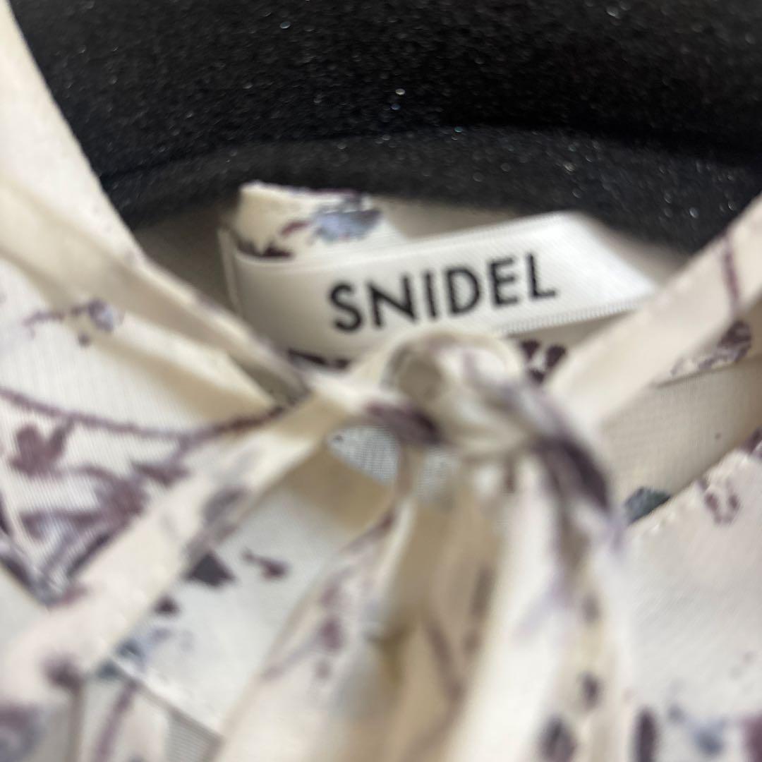 SNIDEL フラワープリント ロングドレス