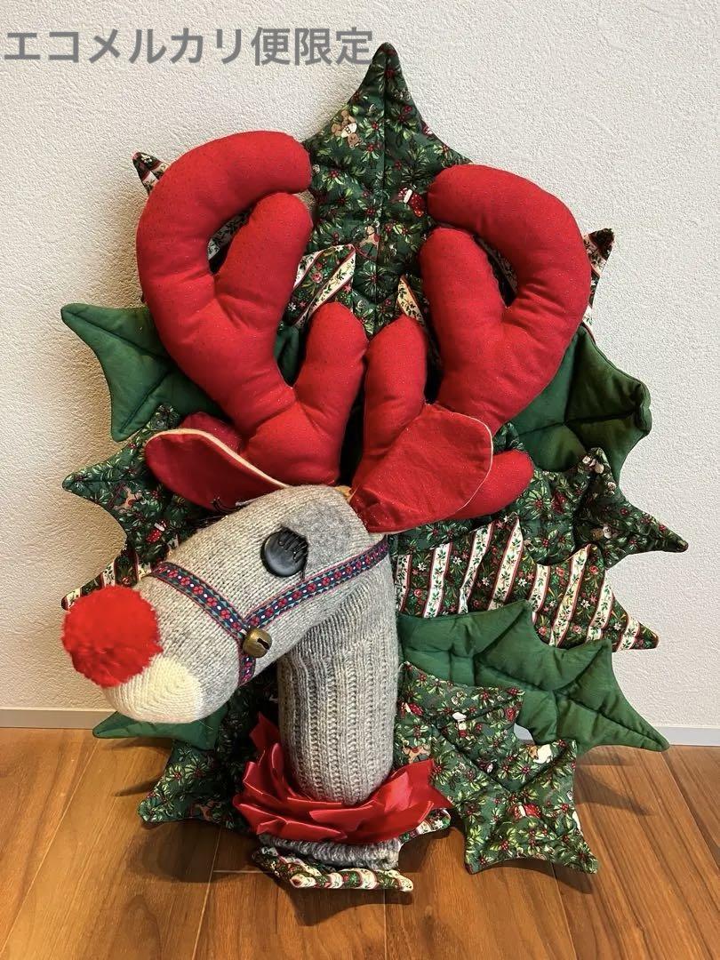 トナカイのクリスマスリース 約60cm