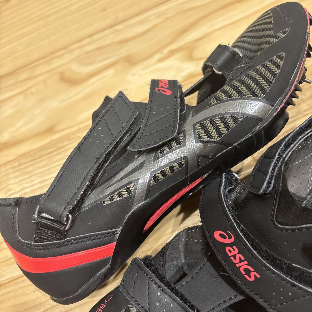 asics CYBERBLADE スパイクシューズ 黒/赤25.0cm ASICS アシックス ASICS/短距離 ハードル用 陸上スパイク