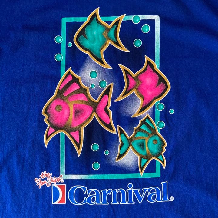 正規品! シングルステッチ90s USA古着 水族館プリントTシャツ 熱帯魚