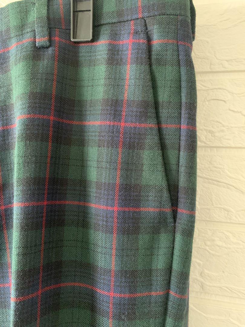 極美品☆J.CREW ブラックウォッチスラックス 英国生地 W32  L32
