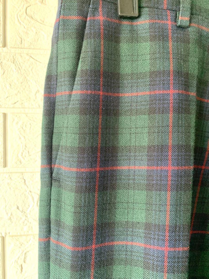 極美品☆J.CREW ブラックウォッチスラックス 英国生地 W32  L32