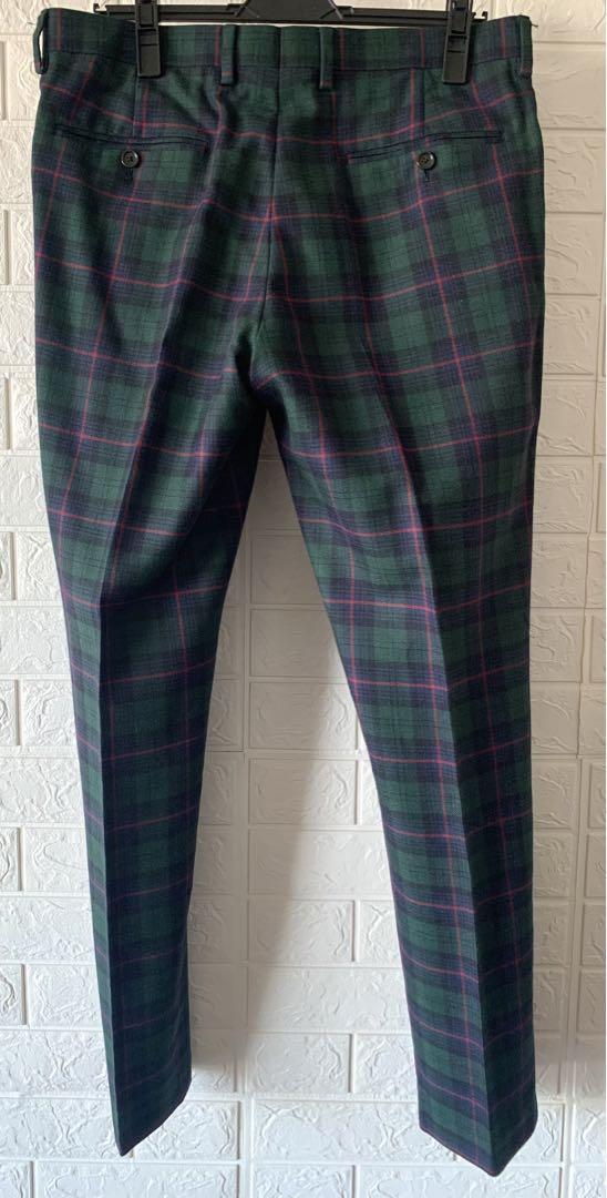 極美品☆J.CREW ブラックウォッチスラックス 英国生地 W32  L32