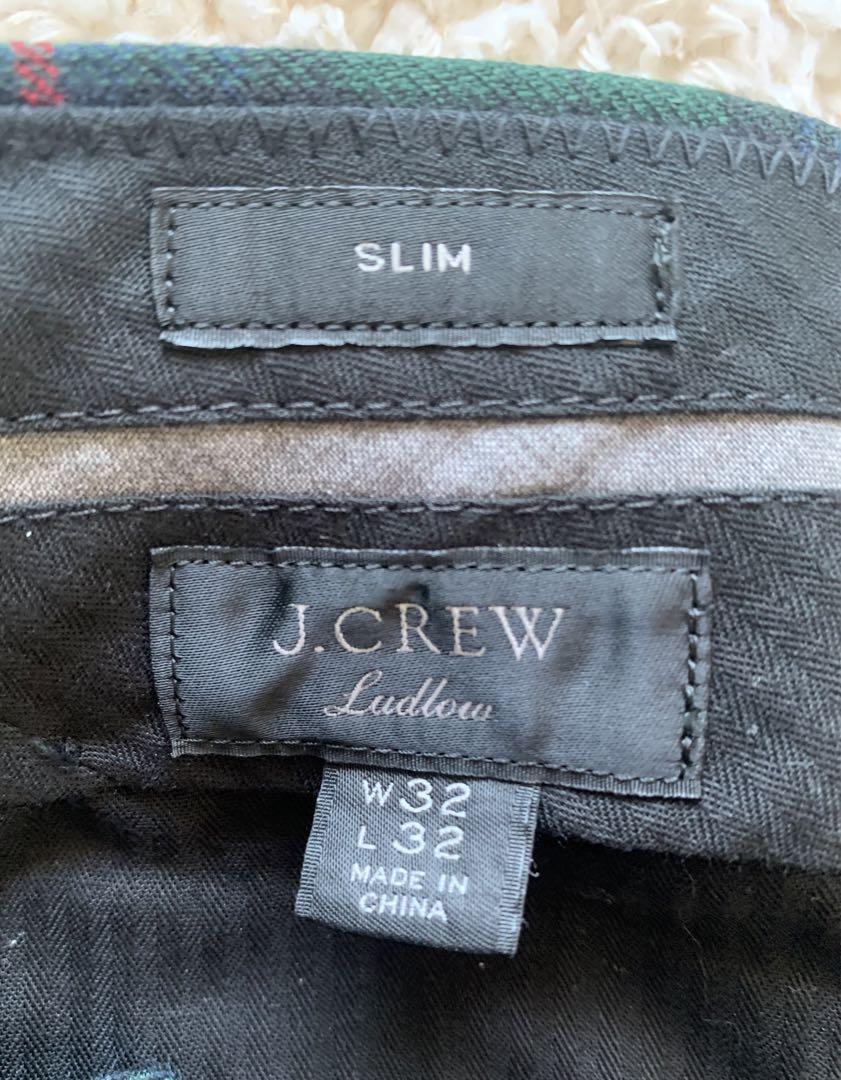 極美品☆J.CREW ブラックウォッチスラックス 英国生地 W32  L32