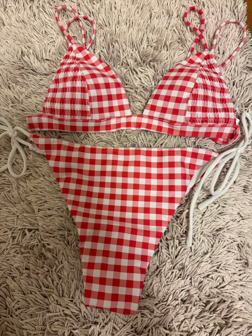 美品ALEXIA STAM girlstalk 赤ギンガムチェック 美品ALEXIA STAM girlstalk 赤ギンガムチェック