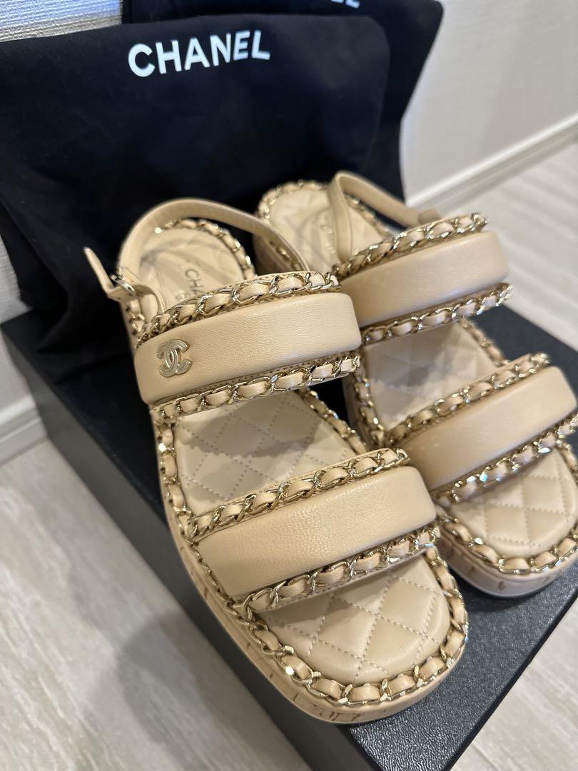 CHANELチェーンサンダル