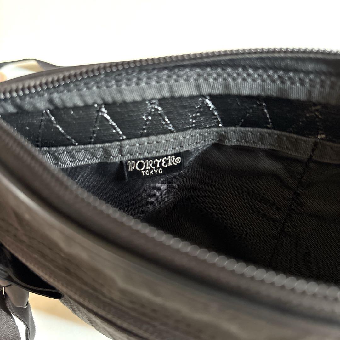 【美品】PORTER ポーター ブラック サコッシュ ショルダーバッグ