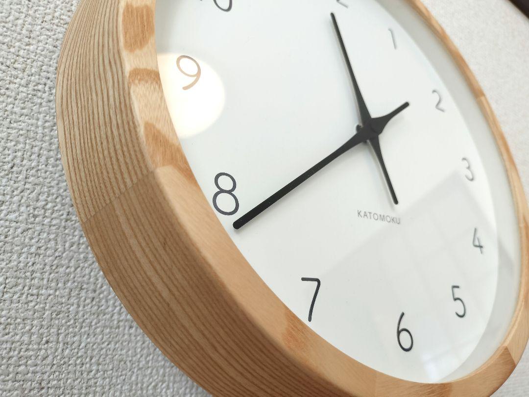 美品✨️KATOMOKU muku clock 7 電波時計 加藤木工