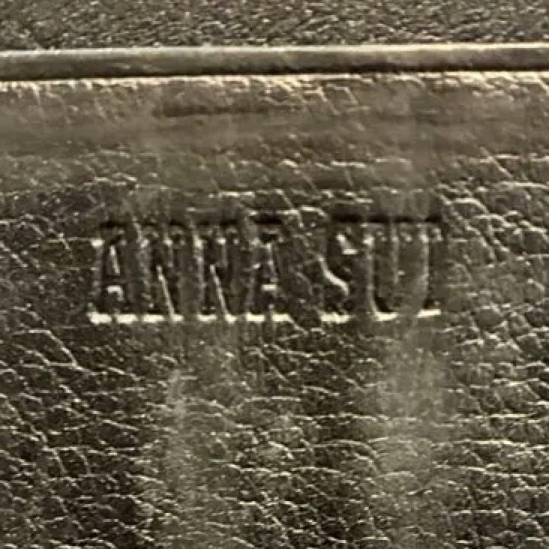 【美品】ANNA SUI プレイングキャット　がま口　長財布　黒