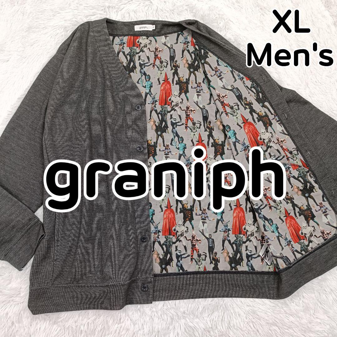 グラニフ 仮面ライダー ショッカー 怪人 カーディガン グレー メンズ XL