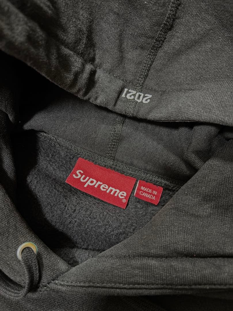 Supreme Box Logo ブラック パーカー 21FW