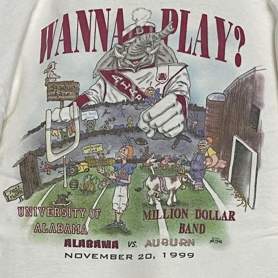 希少90sヴィンテージUSA古着白tシャツ L カレッジTシャツ