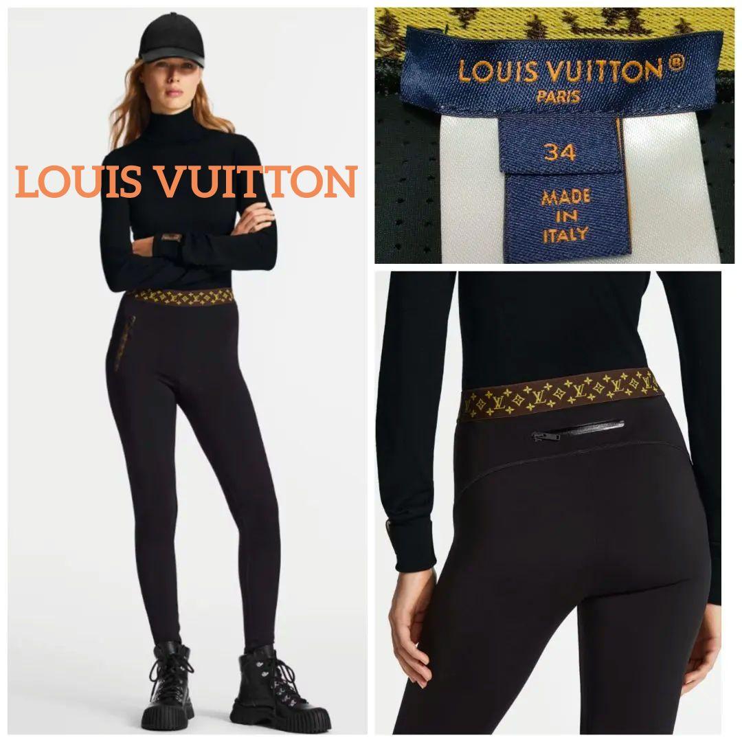 LOUIS VUITTON ルイヴィトン ブラックレギンス 34 ジムやヨガにも