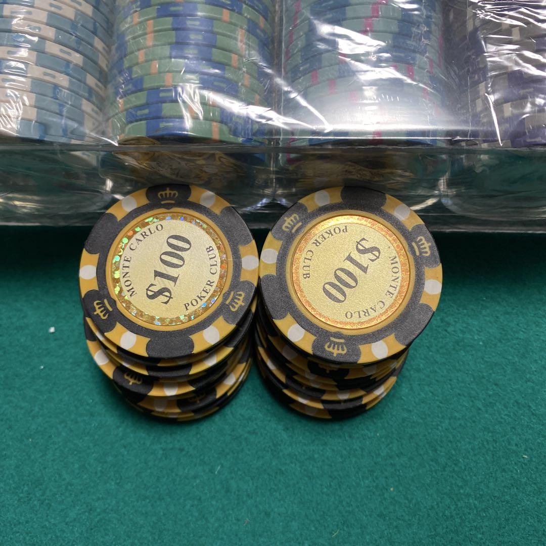 Monte Carlo ポーカーチップセット(新品未使用100枚＋中古50枚