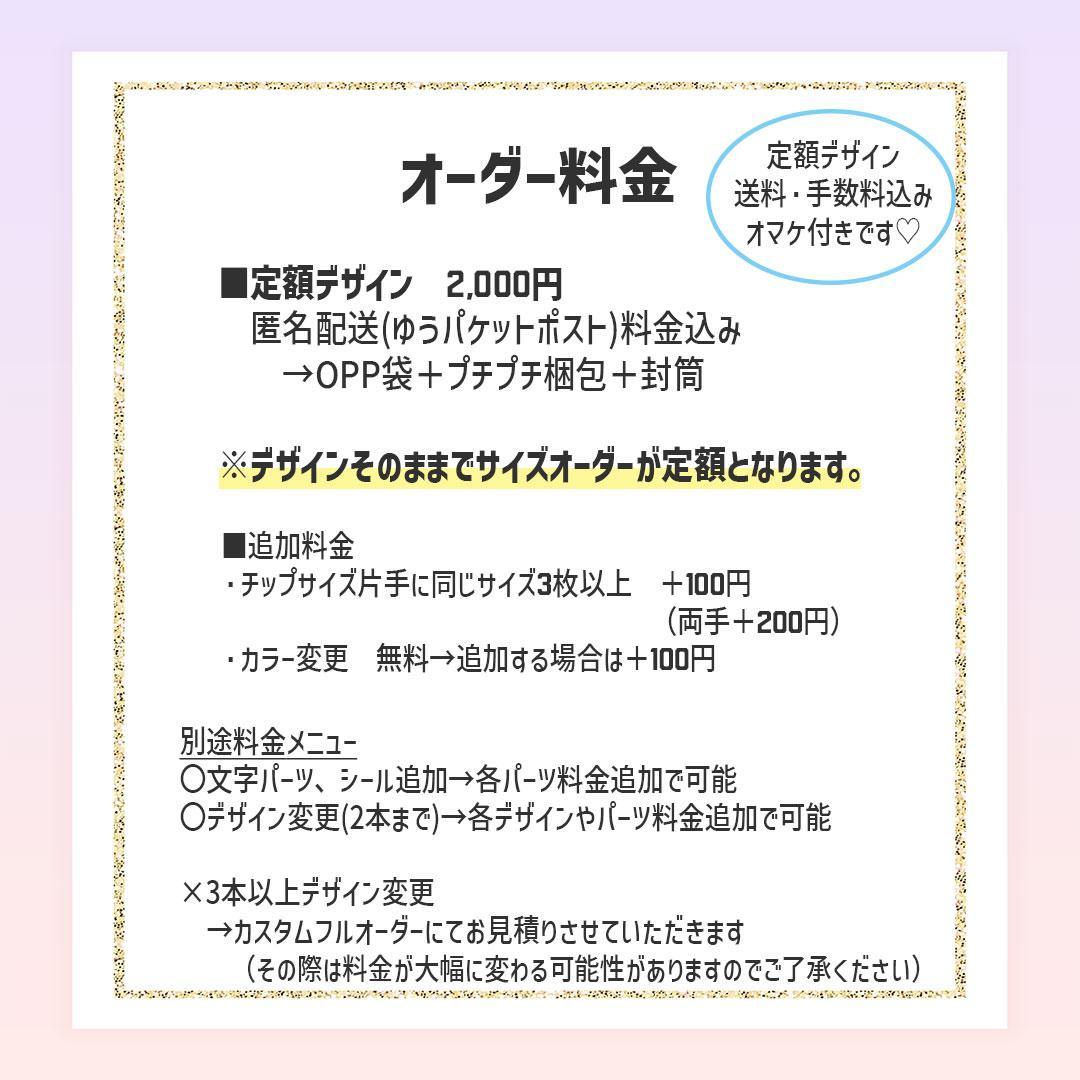サイズオーダー無料♡034ネイルチップ♡匿名配送料込♡ウィッシュコア