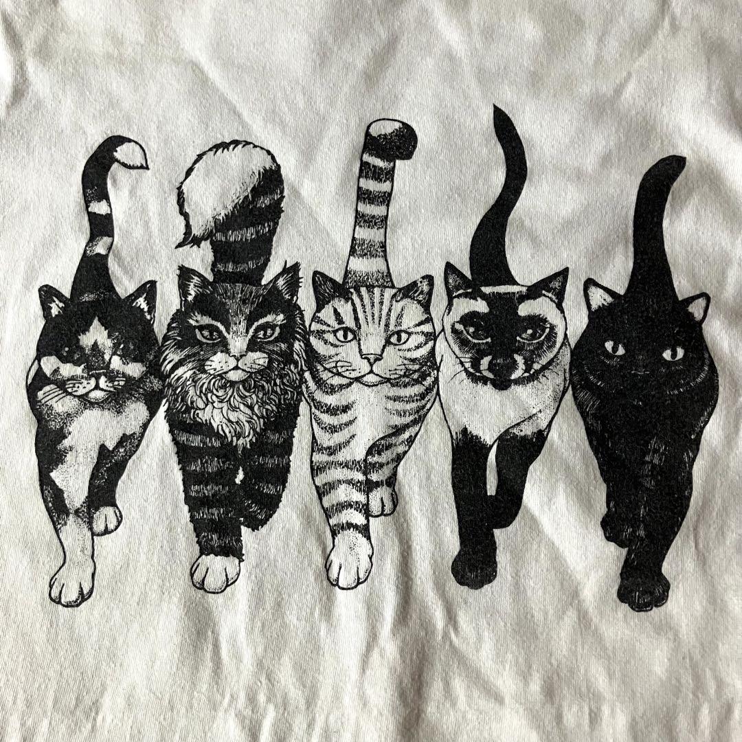USA製80年代HanesアニマルTシャツ猫リンダロリ風あいみょん