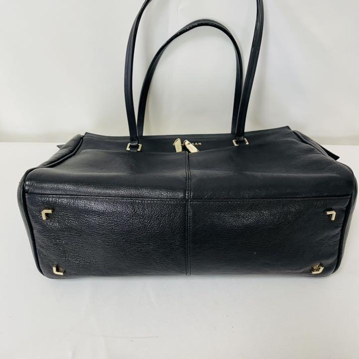 などいろい 美品 COLE HAAN A4OK 大容量 レザー ハンドバッグ黒 kPCfX-m49051738616 コールハーン ☾デザイン