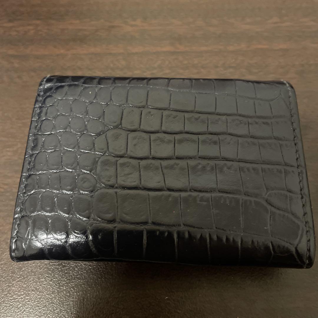 Saint Laurent 三つ折り財布 クロコダイル