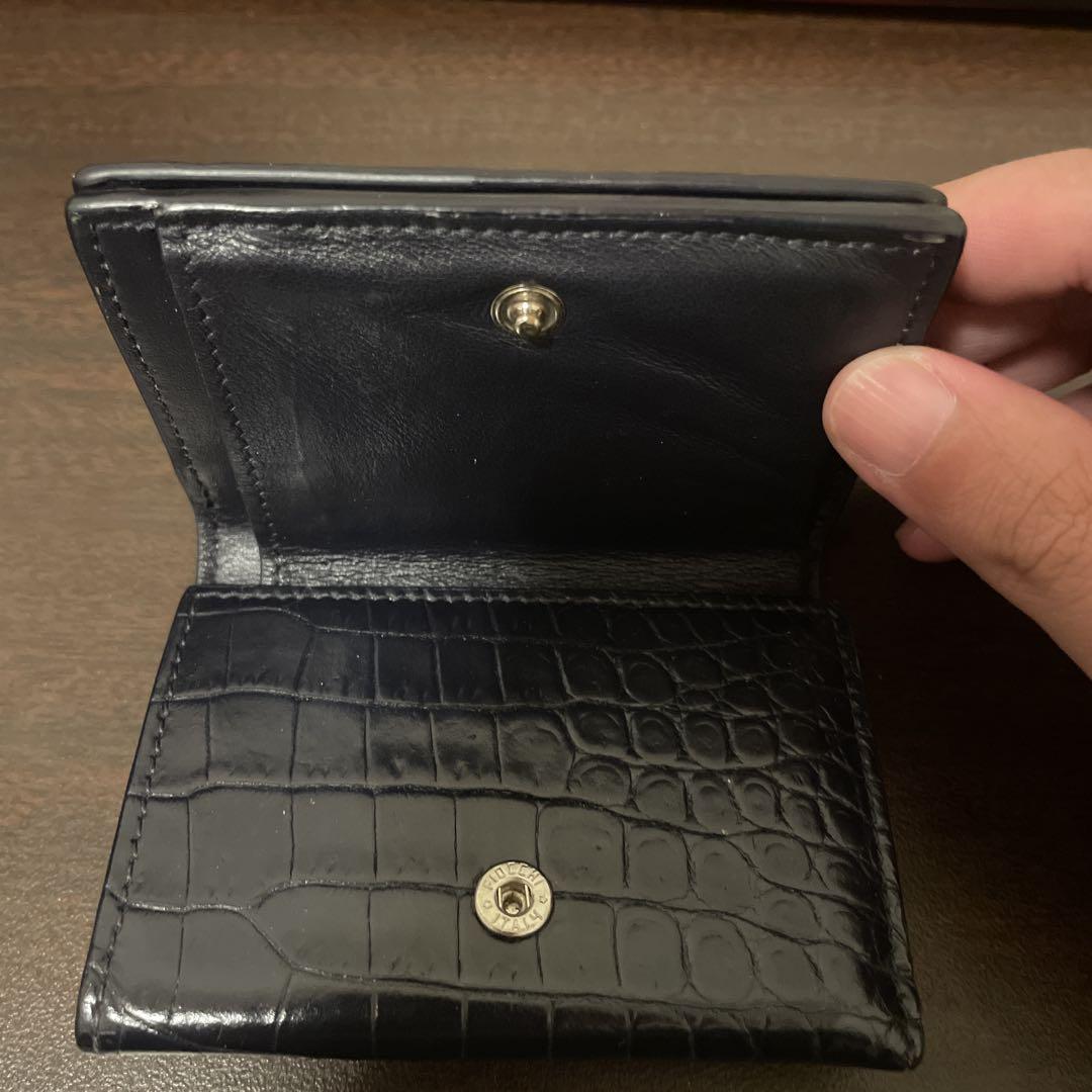 Saint Laurent 三つ折り財布 クロコダイル