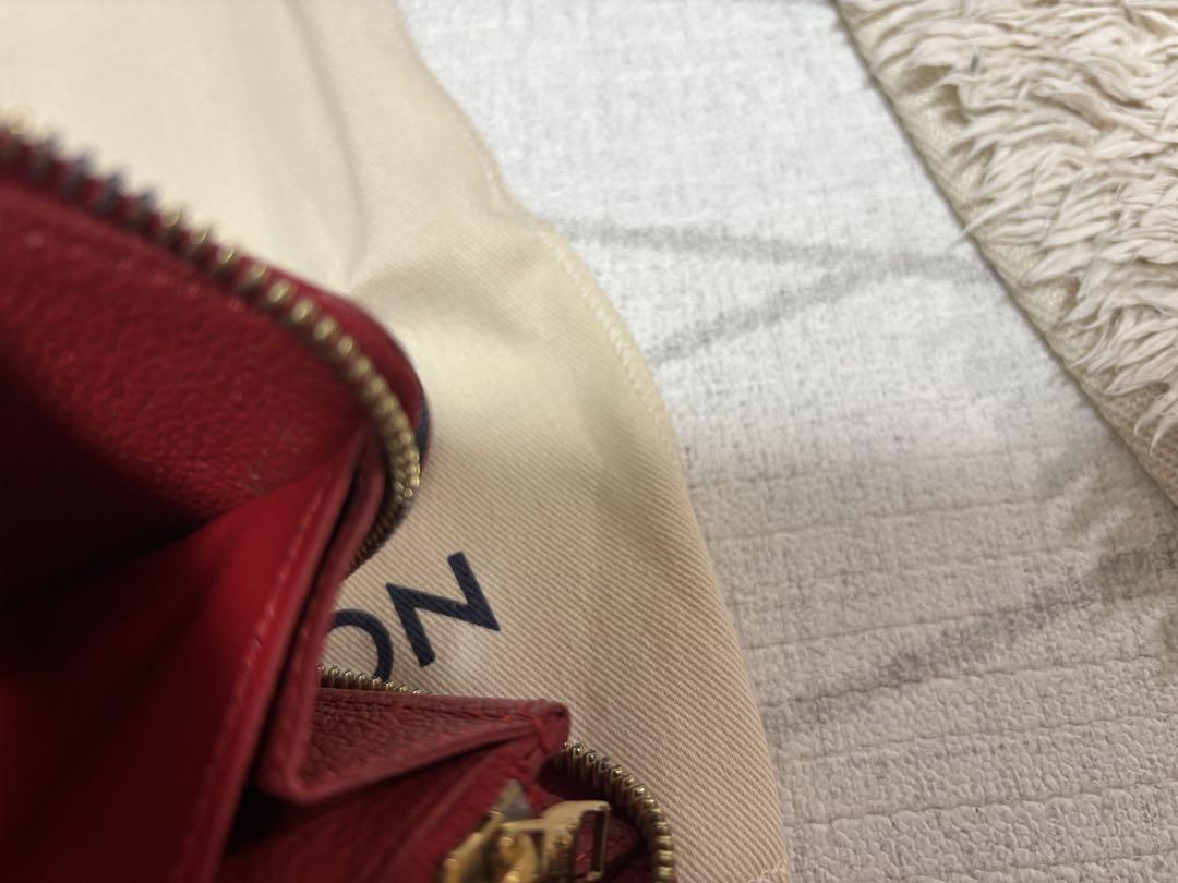 LOUIS VUITTON 長財布 ネイビー/レッド