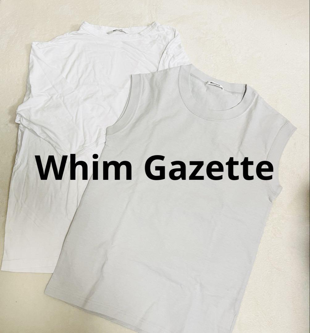 Whim Gazette ウィムガゼットTシャツ、ノースリーブTシャツ2枚セット