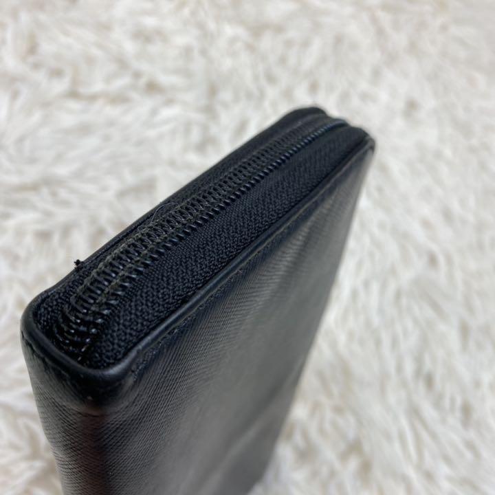 最新品好評 美品 ラウンドファスナー サフィアーノレザー ブラック 5dg1q-m49059215976 PRADA 長財布 最新作人気SALE