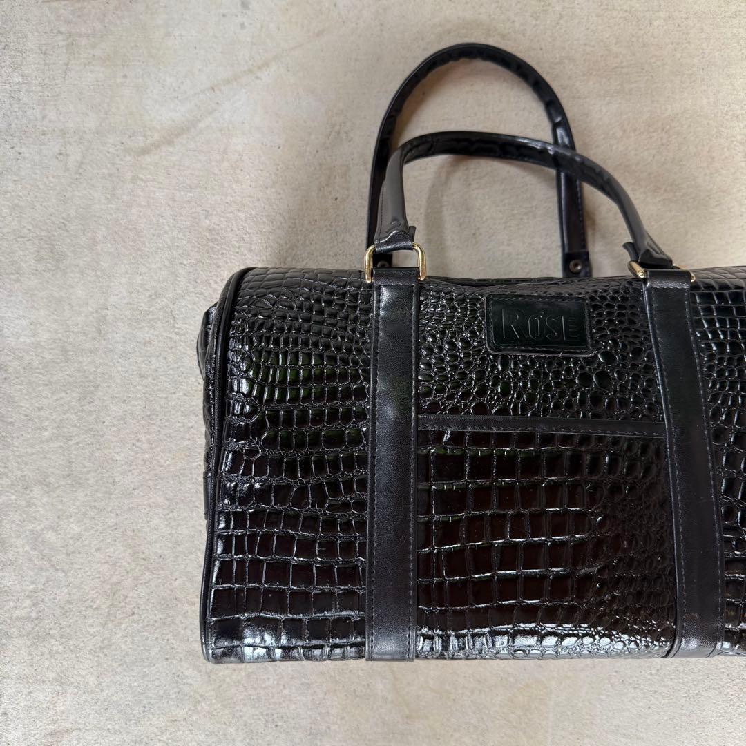 y2k パンク グランジ エナメル レザー ハンドバッグ 黒 スタッズ