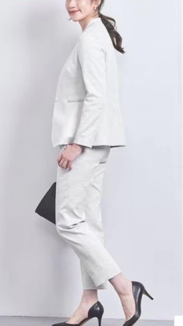未使用⭐︎UNITED ARROWS 現行品 スラブ ノーカラー パンツスーツ