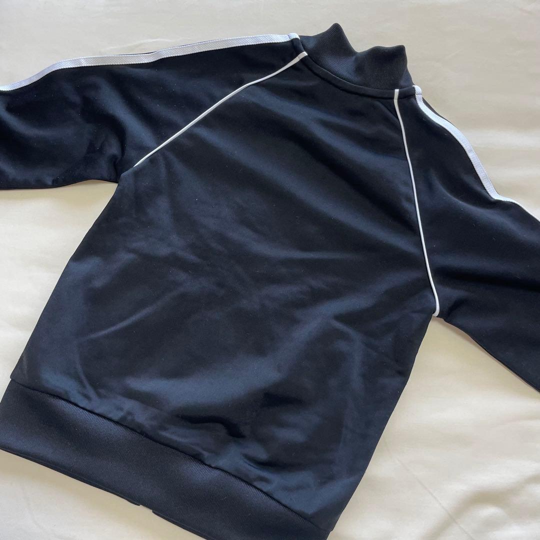 ブラック ジップアップジャージ adidas ブラック ジャージ ジップアップ - メルカリ