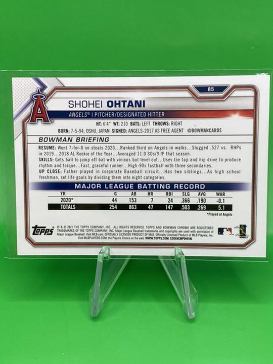 大谷翔平2021 Bowman Neon Green Border /399 トレーディングカード