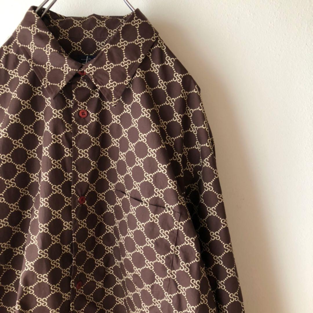 49%割引XL(LL)【メーカー直送】 【90's】 OLD stussy モノグラム柄 総 ...