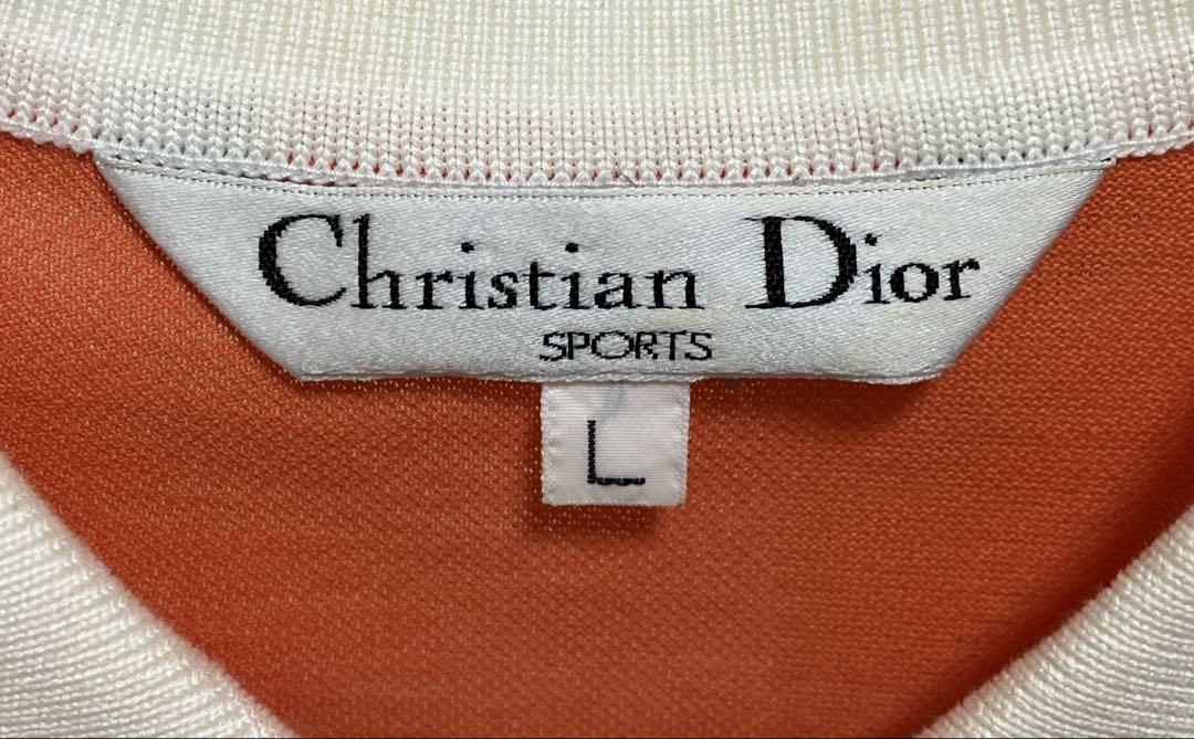 Christian Dior クリスチャンディオール ロゴ 長袖 ポロシャツ L