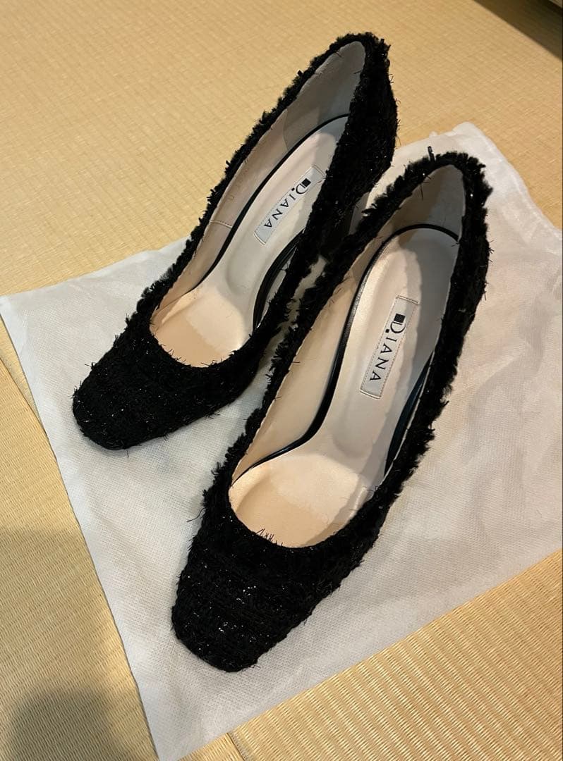 ツイードパンプス 24.5cm24.5cm・DIANA