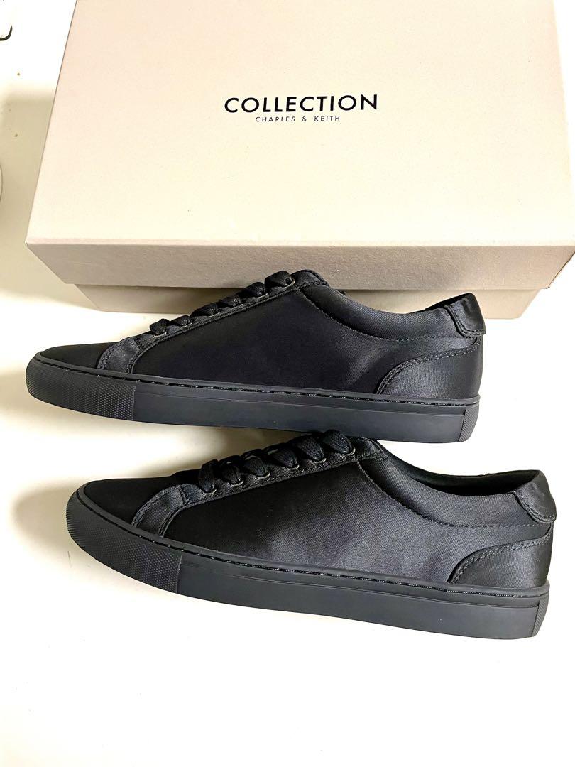 CHARLES & KEITH ブラックスニーカー 37 - メルカリ