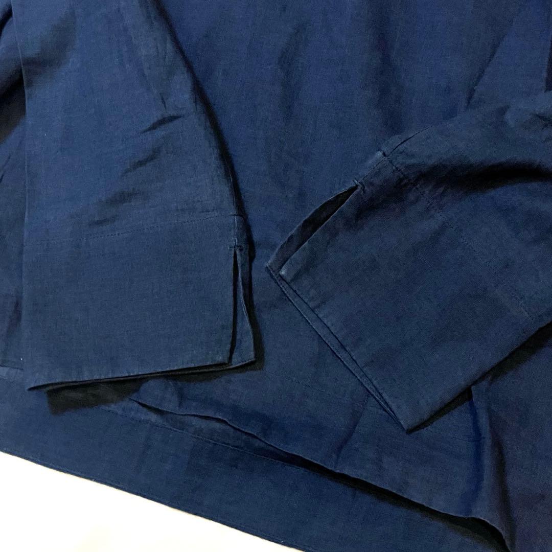 コットンフリルブラウス 長袖