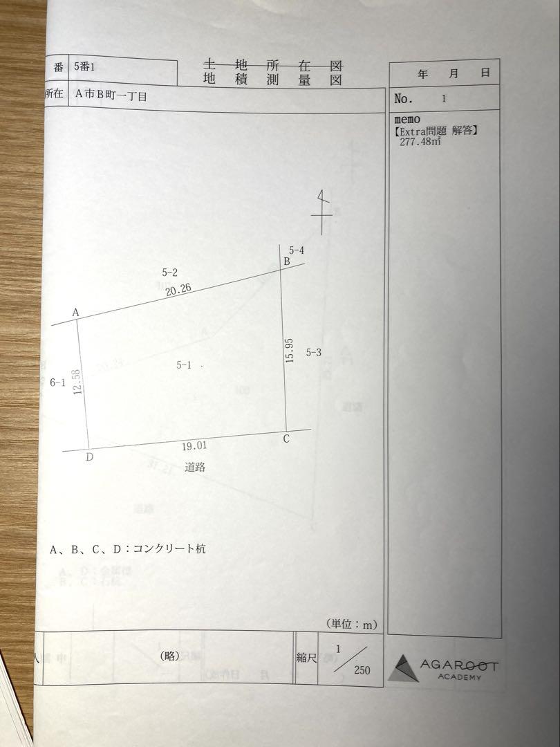 アガルート土地家屋調査士 作図特化答練 2023