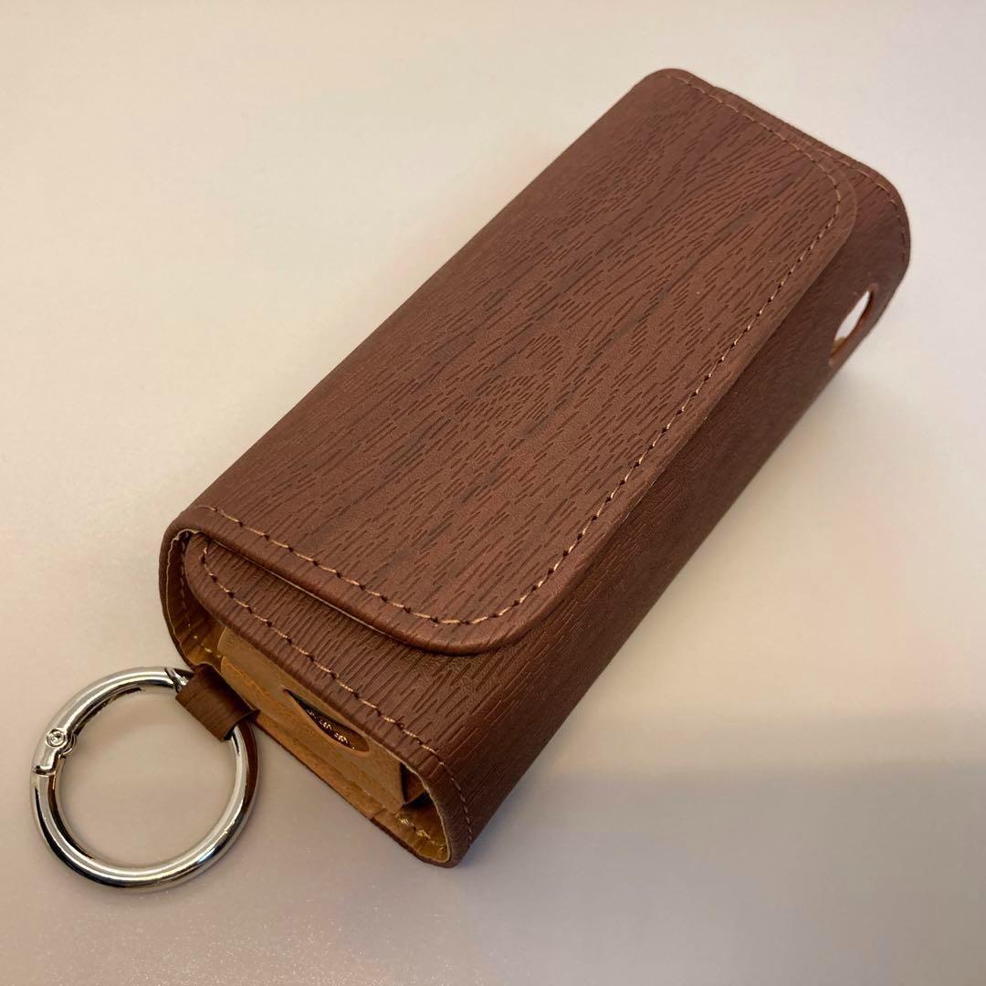 f5 iqos イルマ アイコス 用 ケース カバー レザー 茶 ブラウン 木目