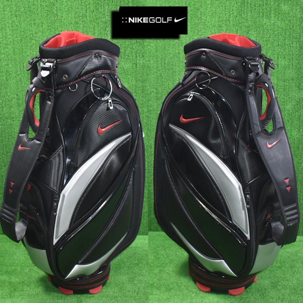 NIKE ナイキゴルフ　9型　キャディバッグ　ブラック　フード付き NIKE GOLF/ナイキ キャディバッグ9型【ブラック】美品②