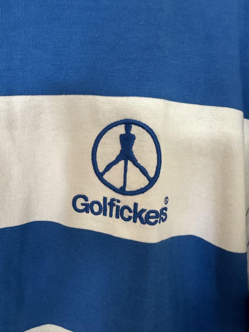 Golfickers XL ボーダーポロシャツ