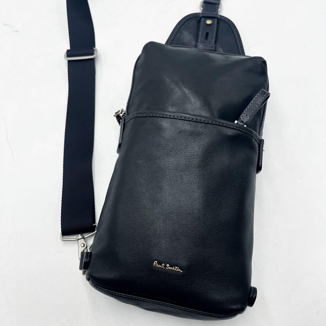 美品】ポールスミス ボディバッグ ショルダーバッグ ブラック