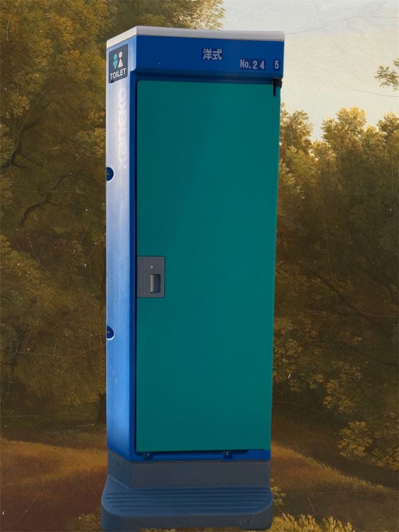 仮設トイレ 男女兼用トイレ 安全用品 現場ハウス傷や汚れあり