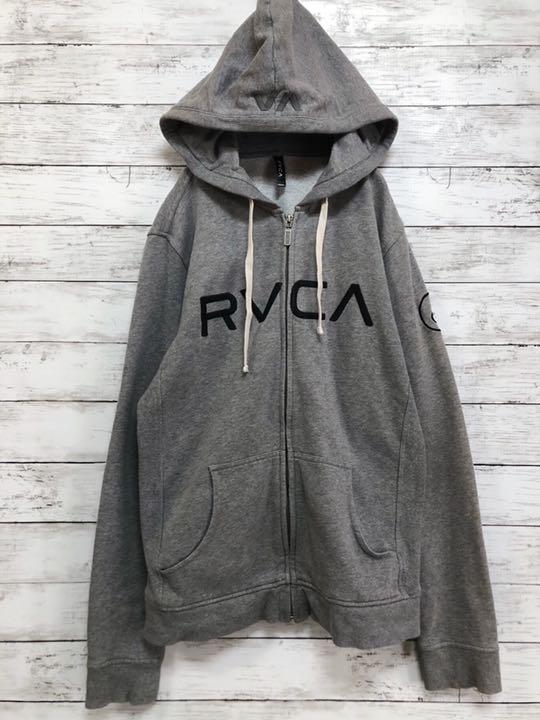 ※専用です。RVCA ルーカ 刺繍ロゴ フルジップ パーカー バッグロゴ M