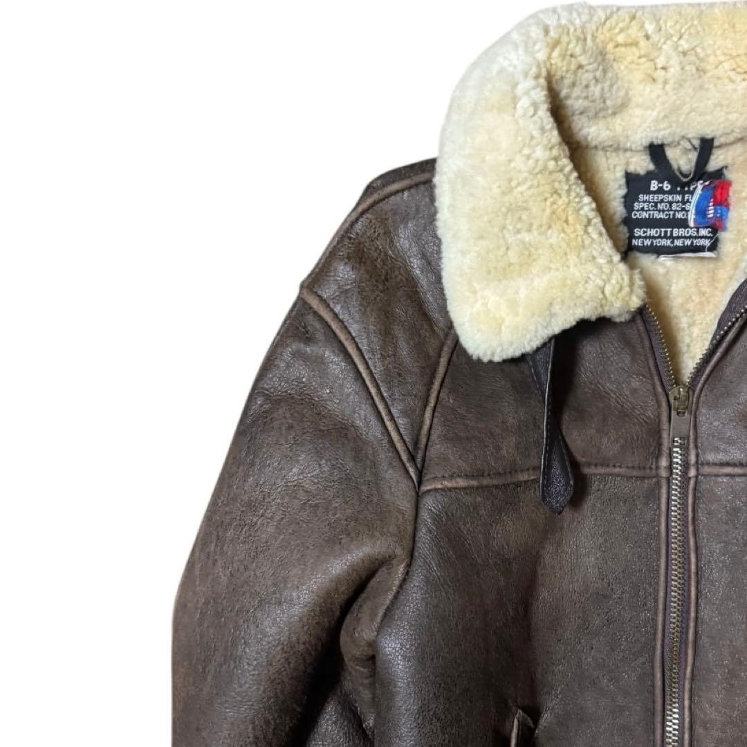 Schott 米国製 B-6 レザー ボンバージャケット サイズ38 ブラウン Schott 米国製 B-6 レザー ボンバージャケット サイズ38 ブラウン